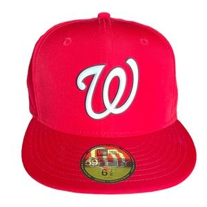 New Era Washington Nationals Baseball Hat (Size:6  7/8) New With Stickers!